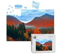 1000 Piece Large Jigsaw Puzzles for Adults, Fall Foliage White Mountains New Hampshire the Challenge Stitch Wooden Puzzle Creative Games Gift Ideas for Women Men Teens