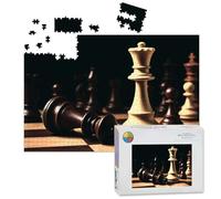 1000 Piece Large Jigsaw Puzzles for Adults, fallen king opposing teams chess queen mind the Challenge Stitch Wooden Puzzle Creative Games Gift Ideas for Women Men Teens