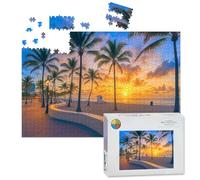 1000 Piece Large Jigsaw Puzzles for Adults, Fort Lauderdale Beach Florida the Challenge Stitch Wooden Puzzle Creative Games Gift Ideas for Women Men Teens