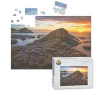 1000 Piece Large Jigsaw Puzzles for Adults, Giant s Causeway Sunset Northern Ireland UK the Challenge Stitch Wooden Puzzle Creative Games Gift Ideas for Women Men Teens