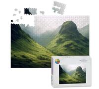1000 Piece Large Jigsaw Puzzles for Adults, Glencoe pass misty day the Challenge Stitch Wooden Puzzle Creative Games Gift Ideas for Women Men Teens