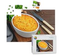 1000 Piece Large Jigsaw Puzzles for Adults, Homemade Shepherd s Pie casserole dish the Challenge Stitch Wooden Puzzle Creative Games Gifts Ideas for Women Men Teens