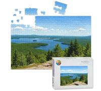 1000 Piece Large Jigsaw Puzzles for Adults, idyllic lake winnipesaukee beautiful tree rock pictures the Challenge Stitch Wooden Puzzle Creative Games Gift Ideas for Women Men Teens