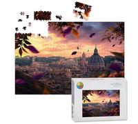 1000 Piece Large Jigsaw Puzzles for Adults, Italy City Rome evening the Challenge Stitch Wooden Puzzle Creative Games Gifts Ideas for Women Men Teens