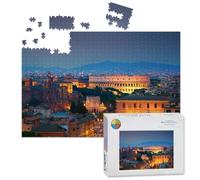 1000 Piece Large Jigsaw Puzzles for Adults, Italy Colosseum Rome after sunse the Challenge Stitch Wooden Puzzle Creative Games Gifts Ideas for Women Men Teens