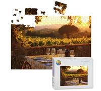 1000 Piece Large Jigsaw Puzzles for Adults, Italy Outdoor table vineyard the Challenge Stitch Wooden Puzzle Creative Games Gifts Ideas for Women Men Teens