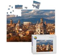 1000 Piece Large Jigsaw Puzzles for Adults, Italy Rome sunset skyline the Challenge Stitch Wooden Puzzle Creative Games Gifts Ideas for Women Men Teens