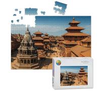 1000 Piece Large Jigsaw Puzzles for Adults, Kathmandu the Challenge Stitch Wooden Puzzle Creative Games Gift Ideas for Women Men Teens
