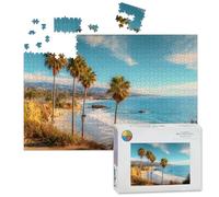 1000 Piece Large Jigsaw Puzzles for Adults, Laguna Beach coastline Pacific Ocean Rte Orange County CA the Challenge Stitch Wooden Puzzle Creative Games Gifts Ideas for Women Men Teens