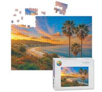 1000 Piece Large Jigsaw Puzzles for Adults, Laguna Beach coastline Pacific Ocean Rte Orange County CA the Challenge Stitch Wooden Puzzle Creative Games Gift Ideas for Women Men Teens