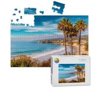 1000 Piece Large Jigsaw Puzzles for Adults, Laguna Beach coastline Pacific Ocean Rte Orange County CA the Challenge Stitch Wooden Puzzle Creative Games Gifts Ideas for Women Men Teens