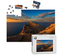 1000 Piece Large Jigsaw Puzzles for Adults, Lighthouse Cap de Formentor Mallorca the Challenge Stitch Wooden Puzzle Creative Games Gifts Ideas for Women Men Teens
