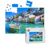 1000 Piece Large Jigsaw Puzzles for Adults, Majorca island idyllic bay Cala the Challenge Stitch Wooden Puzzle Creative Games Gifts Ideas for Women Men Teens