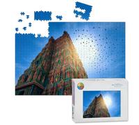 1000 Piece Large Jigsaw Puzzles for Adults, Meenakshi Madurai Tamil Nadu South the Challenge Stitch Wooden Puzzle Creative Games Gift Ideas for Women Men Teens