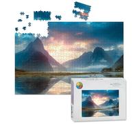 1000 Piece Large Jigsaw Puzzles for Adults, Milford Sound fiord Fiordland national park New Zealand the Challenge Stitch Wooden Puzzle Creative Games Gifts Ideas for Women Men Teens