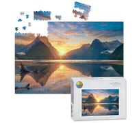 1000 Piece Large Jigsaw Puzzles for Adults, Milford Sound fiord Fiordland national park New Zealand the Challenge Stitch Wooden Puzzle Creative Games Gift Ideas for Women Men Teens