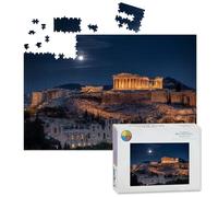 1000 Piece Large Jigsaw Puzzles for Adults, night full Greece the Challenge Stitch Wooden Puzzle Creative Games Gifts Ideas for Women Men Teens