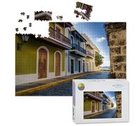 1000 Piece Large Jigsaw Puzzles for Adults, old san juan puerto rico old town pictures royalty the Challenge Stitch Wooden Puzzle Creative Games Gifts Ideas for Women Men Teens