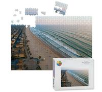 1000 Piece Large Jigsaw Puzzles for Adults, Pacific beach surrounding Mission bay San Diego California the Challenge Stitch Wooden Puzzle Creative Games Gift Ideas for Women Men Teens