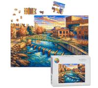1000 Piece Large Jigsaw Puzzles for Adults, river place reedy river sunrise greenville south sc the Challenge Stitch Wooden Puzzle Creative Games Gift Ideas for Women Men Teens
