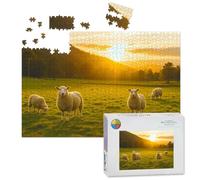 1000 Piece Large Jigsaw Puzzles for Adults, Sheeps field Highlands the Challenge Stitch Wooden Puzzle Creative Games Gifts Ideas for Women Men Teens