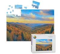 1000 Piece Large Jigsaw Puzzles for Adults, Smoky Mountains National Park the Challenge Stitch Wooden Puzzle Creative Games Gift Ideas for Women Men Teens