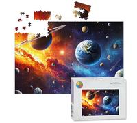 1000 Piece Large Jigsaw Puzzles for Adults, Space Universe Planets Stars Galaxy the Challenge Stitch Wooden Puzzle Creative Games Gifts Ideas for Women Men Teens