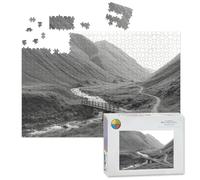 1000 Piece Large Jigsaw Puzzles for Adults, Steep mountainsides Glen Tilt Scottish the Challenge Stitch Wooden Puzzle Creative Games Gifts Ideas for Women Men Teens