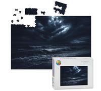 1000 Piece Large Jigsaw Puzzles for Adults, Stormy sea the Challenge Stitch Wooden Puzzle Creative Games Gift Ideas for Women Men Teens