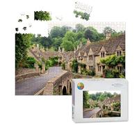 1000 Piece Large Jigsaw Puzzles for Adults, Traditional Cotswold village England the Challenge Stitch Wooden Puzzle Creative Games Gifts Ideas for Women Men Teens