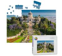 1000 Piece Large Jigsaw Puzzles for Adults, view bahai gardens shrine bab mount carmel the Challenge Stitch Wooden Puzzle Creative Games Gifts Ideas for Women Men Teens