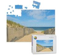 1000 Piece Large Jigsaw Puzzles for Adults, way to beach Cape Cod Massachusetts Photo the Challenge Stitch Wooden Puzzle Creative Games Gift Ideas for Women Men Teens