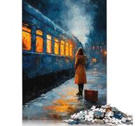 1000 Piece Last Train - A Pause Before The Goodbye Jigsaw Puzzle for Adult Teenagers Puzzle Jigsaws for Adults Educational Game for Adult 38x26cm/1000pcs