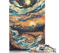 1000 Piece Legend Paint Nature Square Jigsaw Puzzles for Adults, Wooden Puzzles Learning Educational Toy 1000pcs (75x50cm)