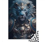 1000 Piece Legendary Lion Warrior Puzzles for Adults & Wooden Puzzles Educational Puzzle Family Game 1000pcs (75x50cm)