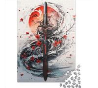 1000 Piece Legendary Samurai Katana Creative Square Jigsaw Puzzles for Adults And Wooden Puzzles Toy Intellectual Game 1000pcs (75x50cm)