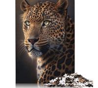 1000 Piece Leopard AI Generative Square Jigsaw Puzzles for Adults, Wooden Puzzles Educational Game for Children 1000pcs (75x50cm)