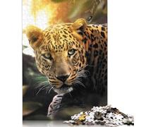 1000 Piece Leopard And Butterfly Jigsaw Puzzles for Adult Teenagers Wooden Puzzles For Family Fun & Game Night 1000pcs (75x50cm)