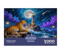 1000 Piece Leopard Jigsaw Puzzle for Adults Kids - Family Fun, Family Happy Game, Lighthouse Jigsaws, Home Decoration Gifts 70x50cm/1000pcs