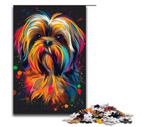 1000 Piece Lhasa Apso Dog Art Jigsaw for Kids Wooden Puzzles Home Art Decor 1000 PCS(75x50cm)