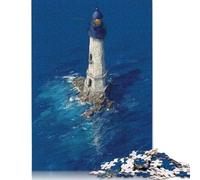 1000 Piece Lighthouse in The Ocean Adult Puzzles Wooden Puzzles Educational Stress Relief Toy Puzzle 1000pcs (75x50cm)