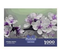 1000 Piece Lilac Blossoms Square Puzzles for Adults, Wooden Puzzles Family Entertainment Toys 1000pcs (75x50cm)