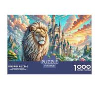1000 Piece Lion Jigsaw Puzzles Great Gift for Adults Educational Games Home Decors Brainteasing Wild Animal Jigsaw Puzzle for Women Men Adult 38x26cm/1000pcs