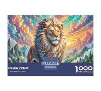 1000 Piece Lion Jigsaw Puzzles Great Gift for Adults Family Challenging Toys Home Decoration Wild Animal Jigsaw Puzzle for Women Men Adult 38x26cm/1000pcs