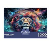 1000 Piece Lion Jigsaw Puzzles Great Gift for Adults Family Challenging Toys Home Decors Wild Animal Jigsaw Puzzle for Women Men Adult 38x26cm/1000pcs