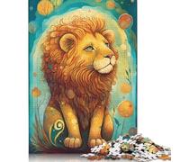 1000 Piece Lion Mystical Adult Jigsaw Puzzle Puzzles Wooden Puzzles Learning Educational Toy 1000pcs (75x50cm)