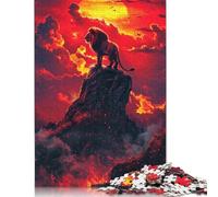 1000 Piece Lions at Sunset Jigsaw Puzzle for Adult Teenagers Paper Jigsaw Puzzles Educational Game Challenge Toy Birthday Gifts 1000pcs (75x50cm)