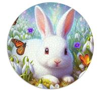1000 Piece Little White Rabbit Jigsaw Puzzle for Adults - Challenging & Brainteasing, Flowers Jigsaws, Decoration Unique Gift 1000pcs (67.5x67.5cm)
