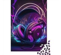 1000 Piece Live Music Neon3 Square Puzzles for Adults And Wooden Puzzles Family Activity 1000pcs (75x50cm)