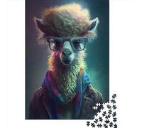 1000 Piece Llama Jigsaw Puzzle for Adult Teenagers Paper Jigsaw Puzzles Educational Game Challenge Toy Birthday Gifts 1000pcs (38x26cm)